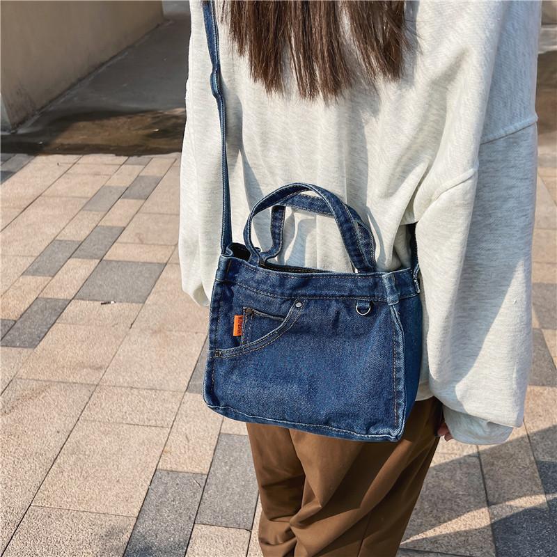 

Crossbody Bag for Women, Japan and South Korea, Exquisite Washed Denim Bag, Ins, Artistic Style, Personality, Creativity, Portable Bag, Shoulder Bag синій