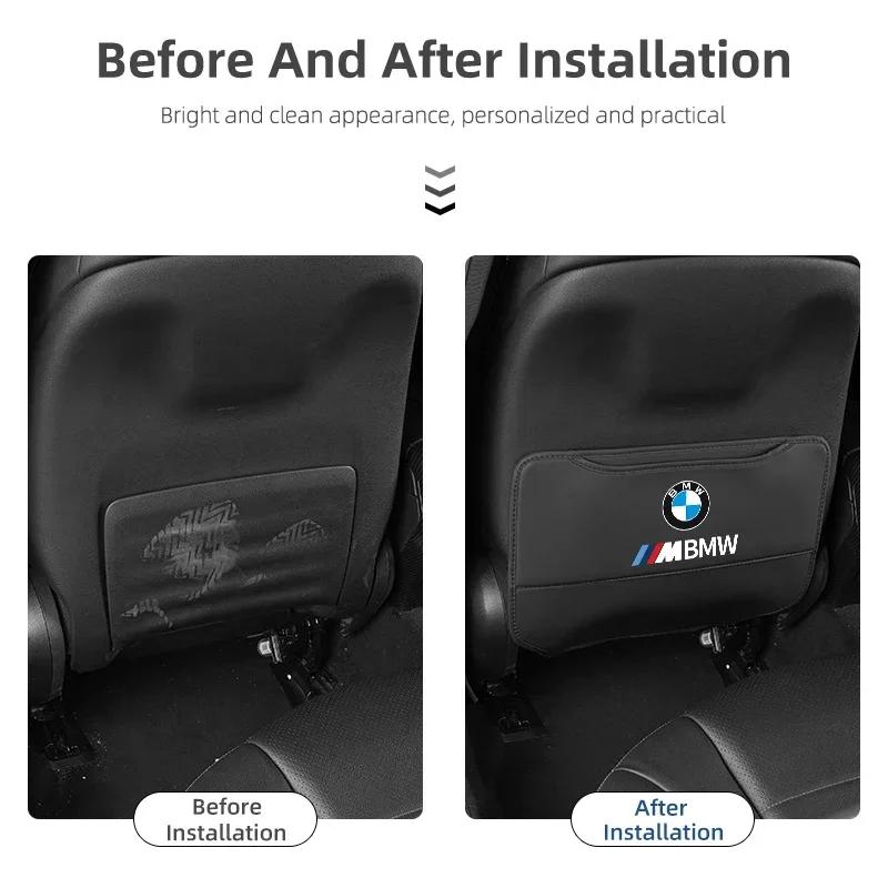 BAGF7 Car Sticker Hot 2025 M Car Seat Back Anti Kick Pad Child Anti-Scratch Protective Mat For BMW E46 E39 E90 E60 E36 F30 F10 E34 X5
