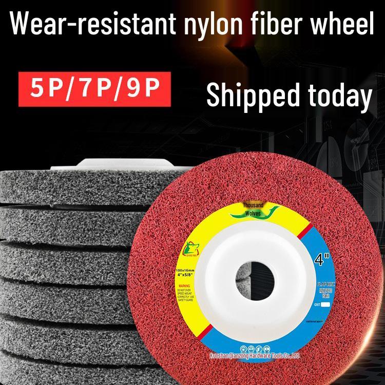 Schleifscheibe für Winkelschleifer - Faser, Edelstahl, Metall & Holz Rostentfernung, Nylon-Schleifscheibe