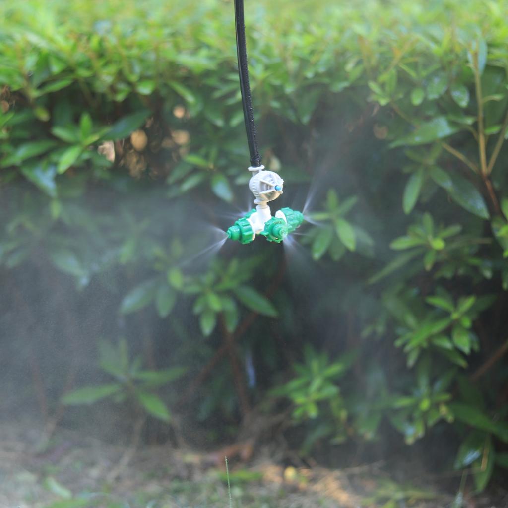 10 Sets 4-Way Misting Nozzles Kit Garden Greenhouse Atomization Irrigation Sprayer Cooling Landscaping Humidification Sprinklers