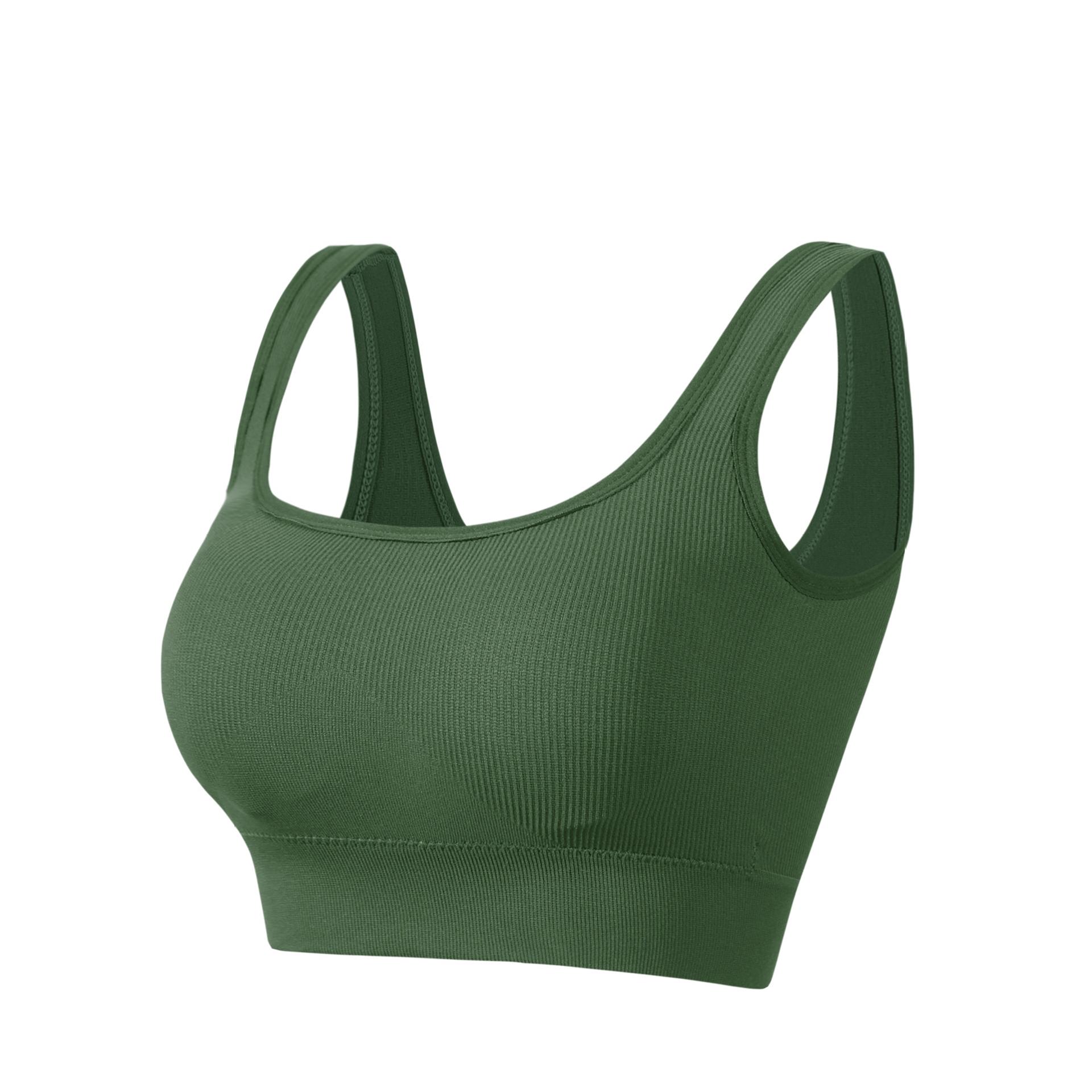 

Спортивные бюстгальтеры, укороченный топ, фитнес-зал, бег, спортивная одежда, женское нижнее белье, бюстгальтер с эффектом пуш-ап, большие размеры, бюстгальтер для йоги с U-образной спинкой, бретелька 2XL зелёный