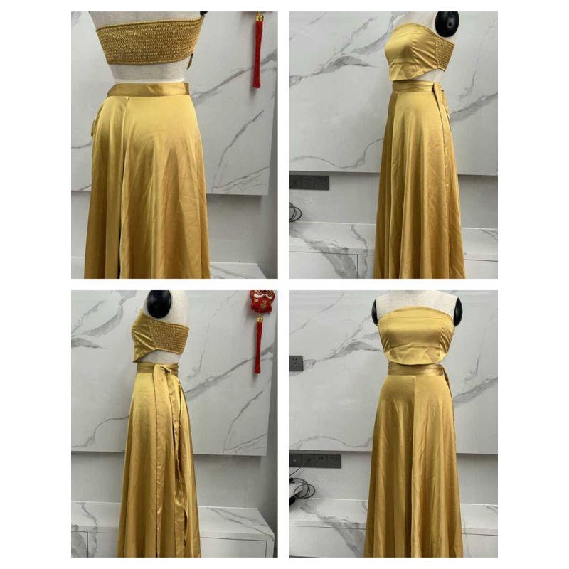 and American Foreign Trade Cross-Border Summer Tube Top Sexy Top High Waist One-Piece Skirt Formal Dress Light Luxury Formal Dress Vacation Skirt