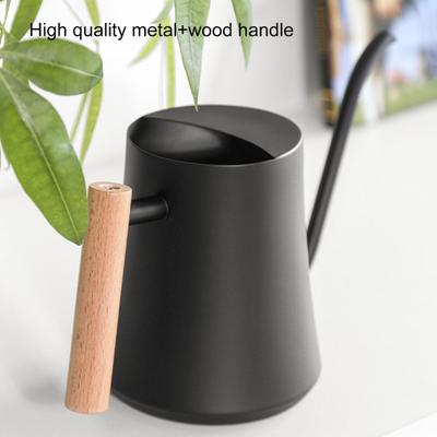 1L Watering Pot Stainless Steel Watering Can Leak-Proof Flower Sprinkling Can with Long Spout for Indoor Outdoor Garden