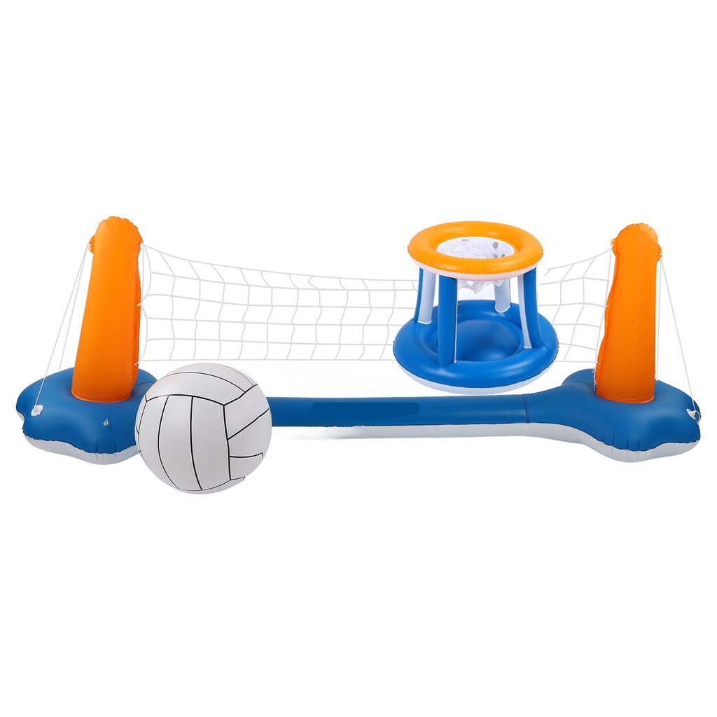 Inflatable Volleyball Set Pool Basketball Set for Summer Parties Family Events Carnivals Birthday