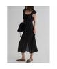 8seconds Dot Pattern Long Dress Black