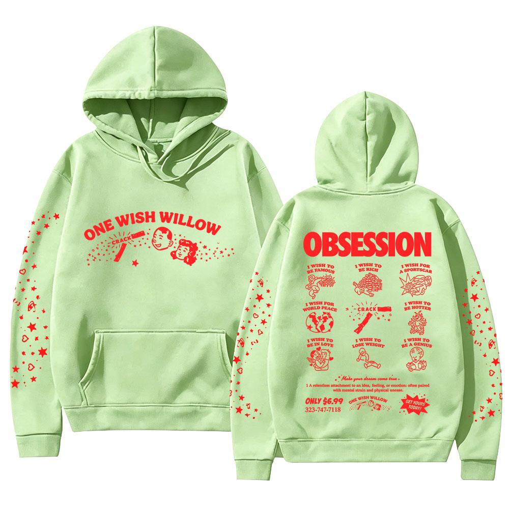 Cinegogue X Obsession One Wish Willow Hoodie Obsession Movie Merch Pullovers Casual Long Sleeve Sweatshirts Women Men Y2K Hoody