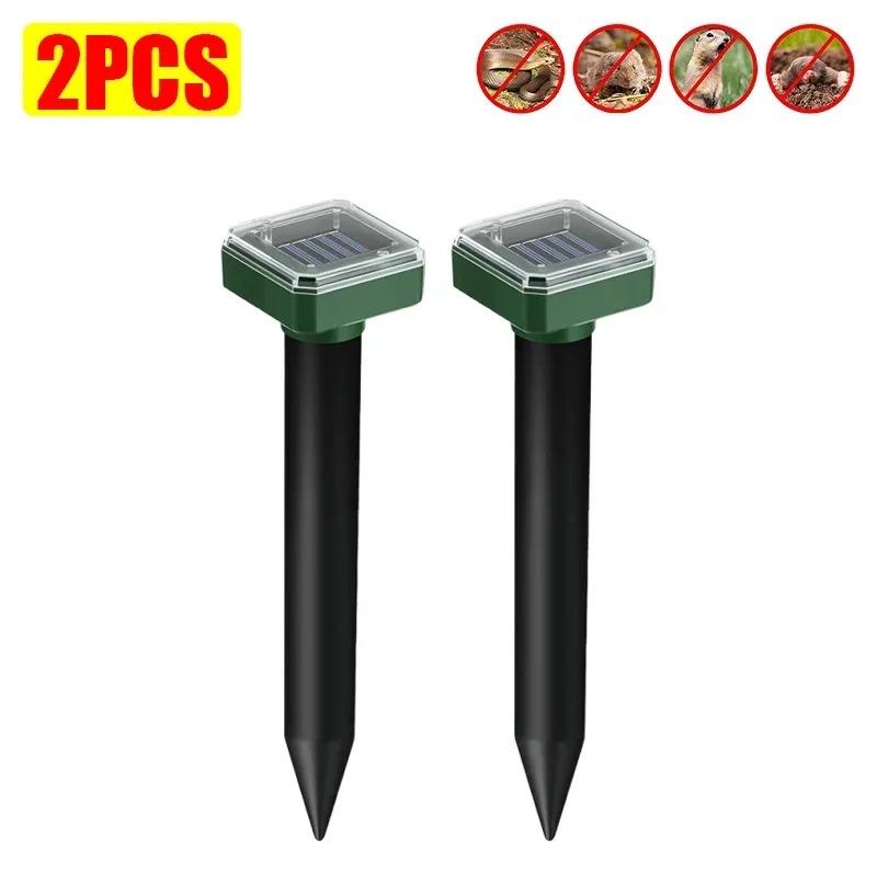 Solcelledrevet ultralyd, sonisk føflekk, skadedyr, gnageravstøtende, hage, utendørs lampe, bakgård, jordbruksland, mus,