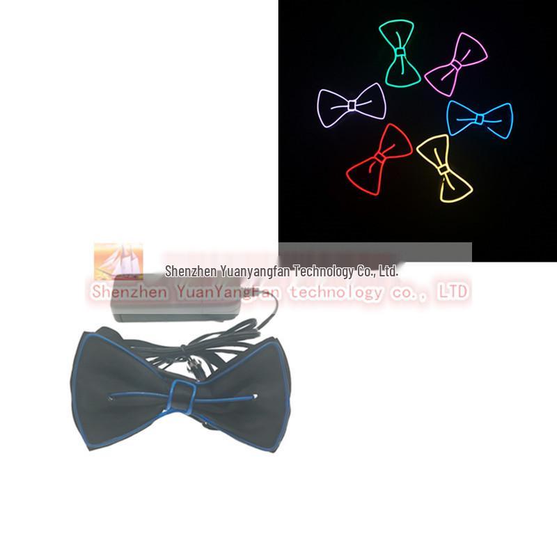 

EL/LED Light-up Bow Tie with Fluorescent Flashing Wire for Dance Props Ice Blue