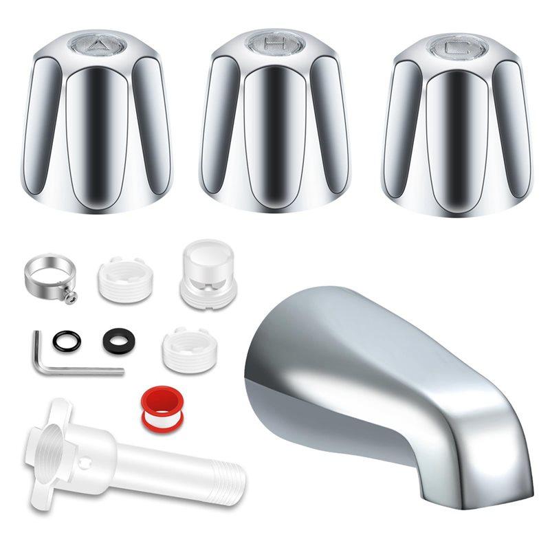 

CYCLI-Tub Shower Trim Kit Shower Knobs And Bath Tub Spout For Price/Pfister Tub Faucet For 1/2 , 3/4 IPS Inside Thread