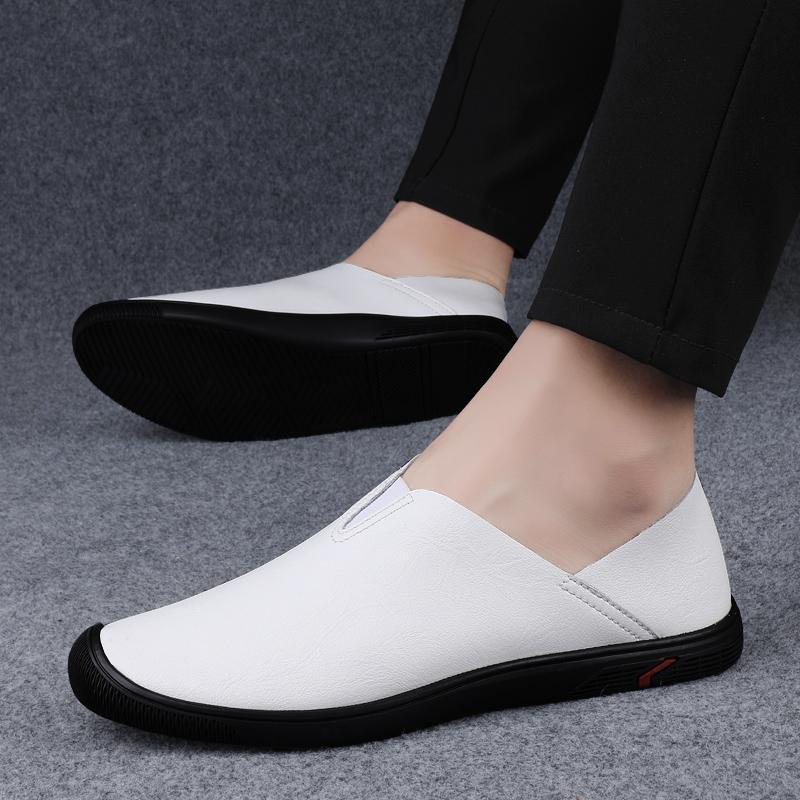 Genuine Leather Men Casual Leather Shoes Formal Dress Man Loafers Slip-On Mocasines Outdoor Handmade Outdoor Shoes Dress Flats