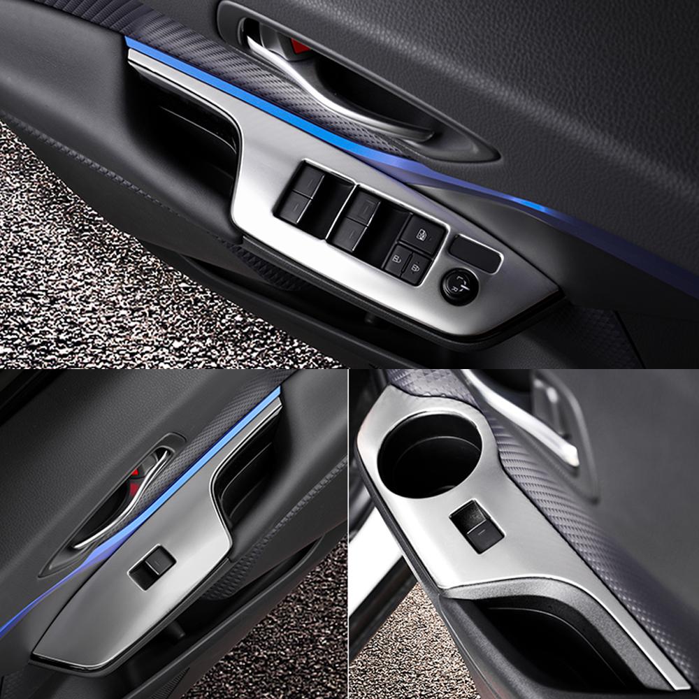 Car Accessories for Toyota C-HR CHR AX10 2016-2022 Window Control Panel Lift Button Trim Sticker Cover Frame