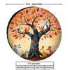 Waterproof Universal Tire Cover, Made Of Polyester Fiber, Featuring A Whimsical Autumn Design With Animal Patterns Including Squ