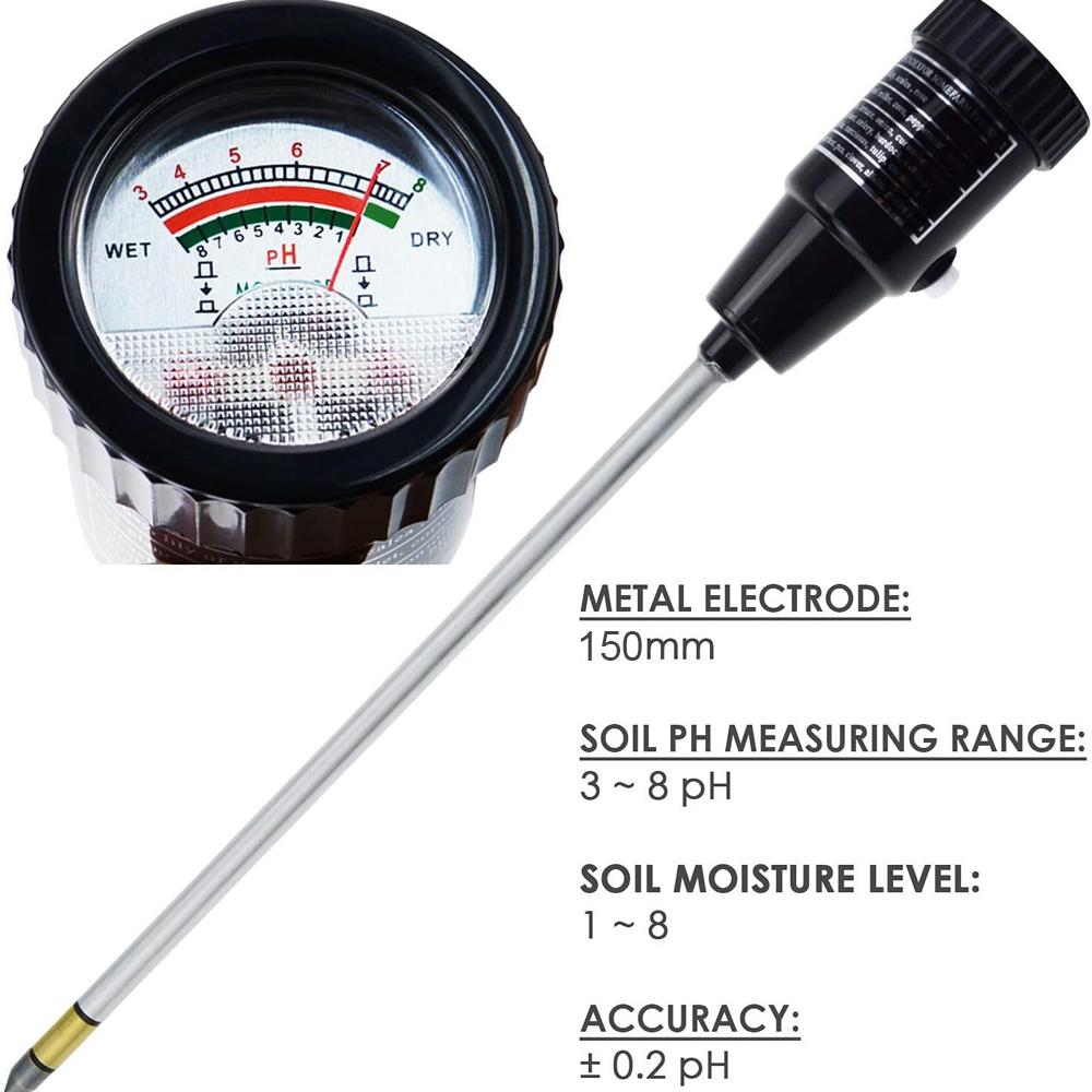 

High Accurancy Soil Moisture Meter Soil PH Tester Portable Garden Agricultural Planting Soil Detector Soil Moisture чёрный