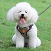 1 Set Dog Collar Adjustable Reflective Faux Suede Comfortable Pet Dog Harness Vest Walking Leash Pet Supplies