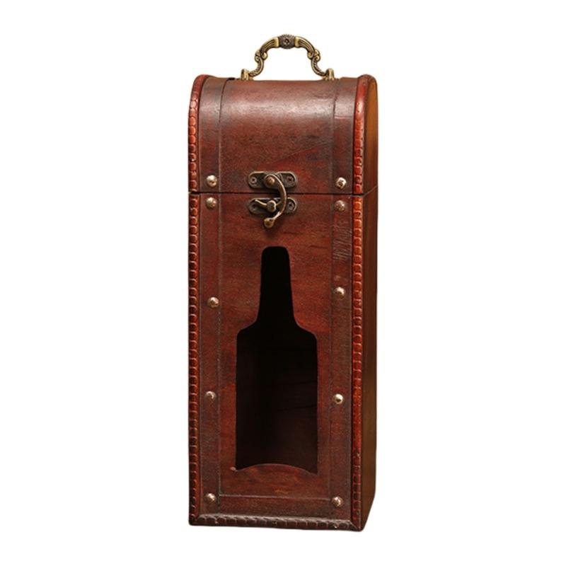 Europäische Designs Robuste Holz-Weinpräsentationsbox mit weicher Auskleidung für Weinliebhaber und Sammler Aufbewahrungslösung