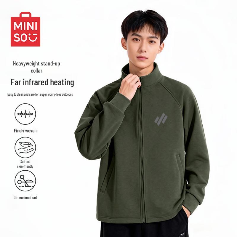 MINISO Men s American Retro Stand Collar Casual Jacket 4XL