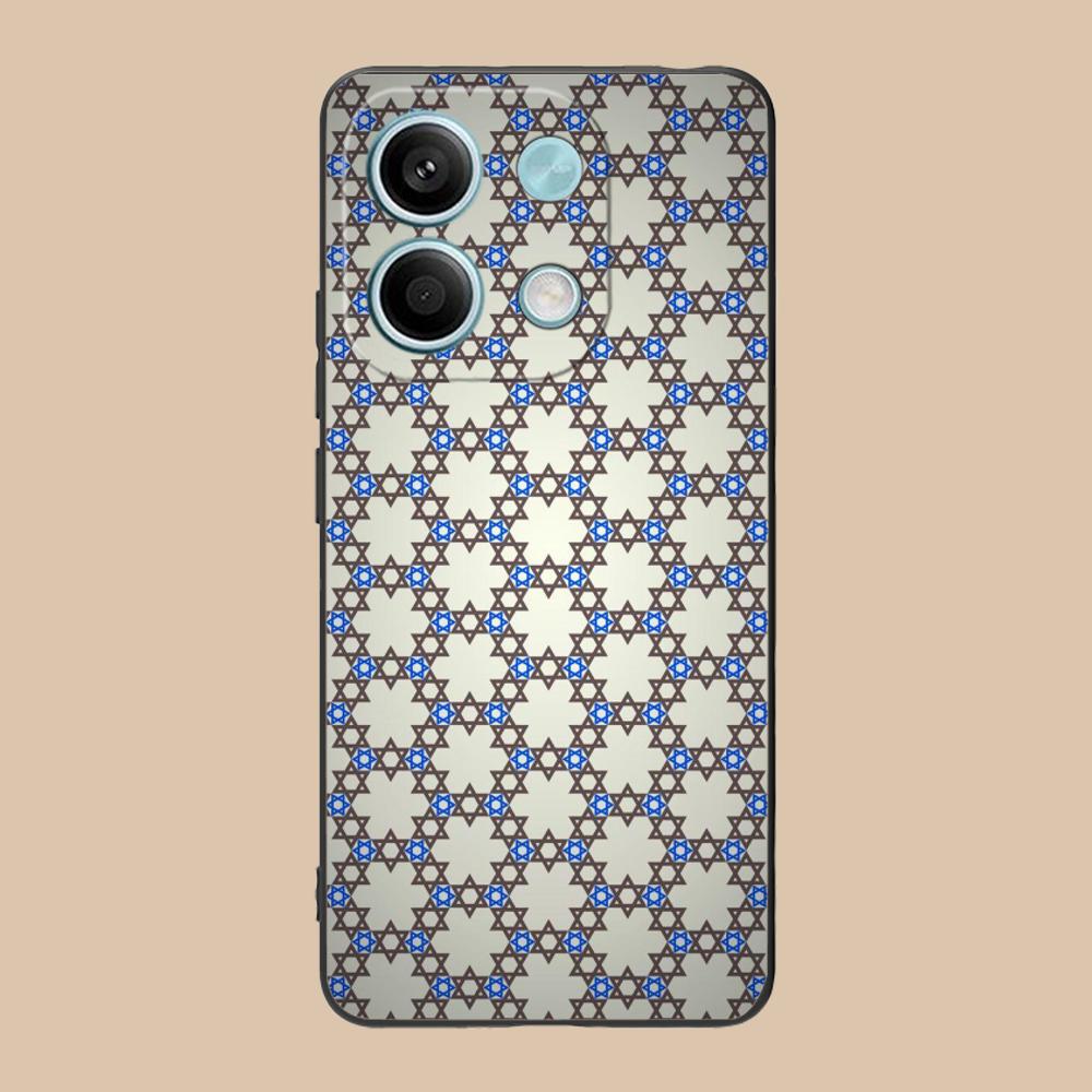 

Jewish Hanukkah Mobile Phone Case for POCO F7 F6 F5 F4 F3 F2 Pro GT C75 C71 C65 C61 C40 Pro Ultra Colorful Printing Cover Luxury Poco F7