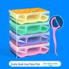 Ultra-Thin Double-Line Fruit-Flavored Dental Floss Picks - 50 Count Box