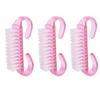 1/3Pcs Acrylic Nail Brush Color Nail Art Manicure Pedicure Soft Remove Dust Plastic Cleaning Nail Brushes File Tools Set
