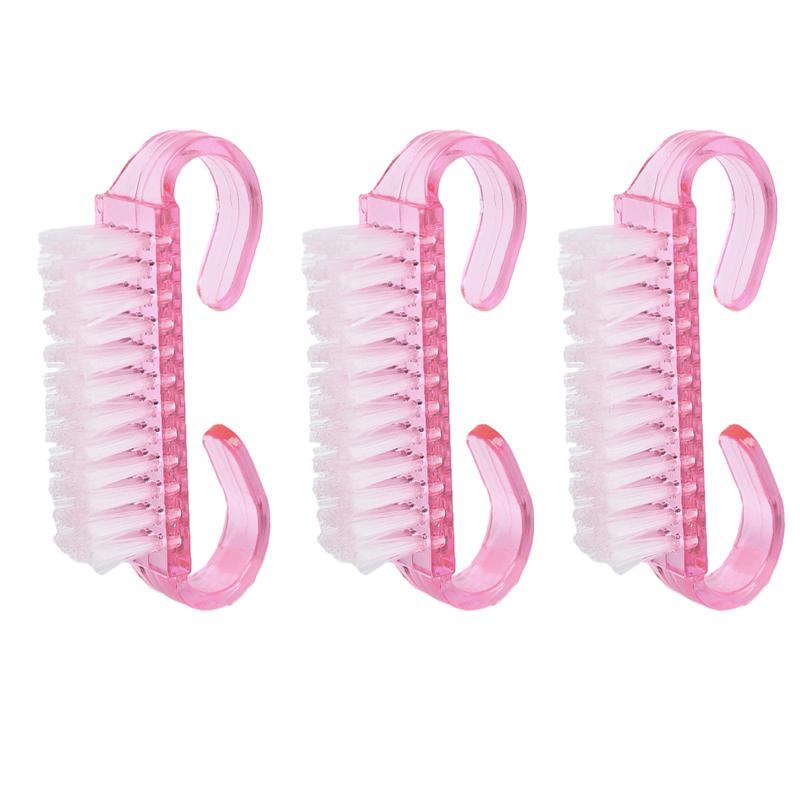 1/3Pcs Acrylic Nail Brush Color Nail Art Manicure Pedicure Soft Remove Dust Plastic Cleaning Nail Brushes File Tools Set