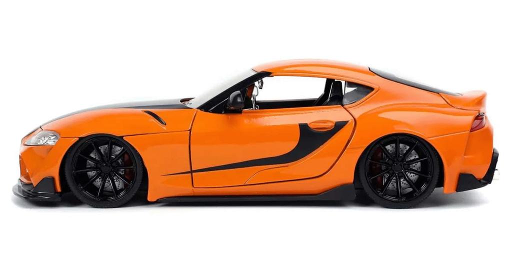 Jada Toys Fast & Furious Series 1/24 F&F (9) 2020 Toyota Supra Orange/Black (Han) Finished Product