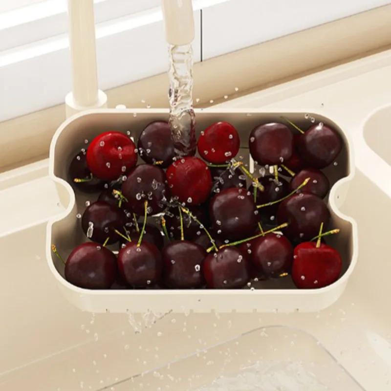 Refrigerator Sealed Box for Vegetable Fruit Crisper Box with Drain Basket Double-layer Food Organizer Containers Reusable Case