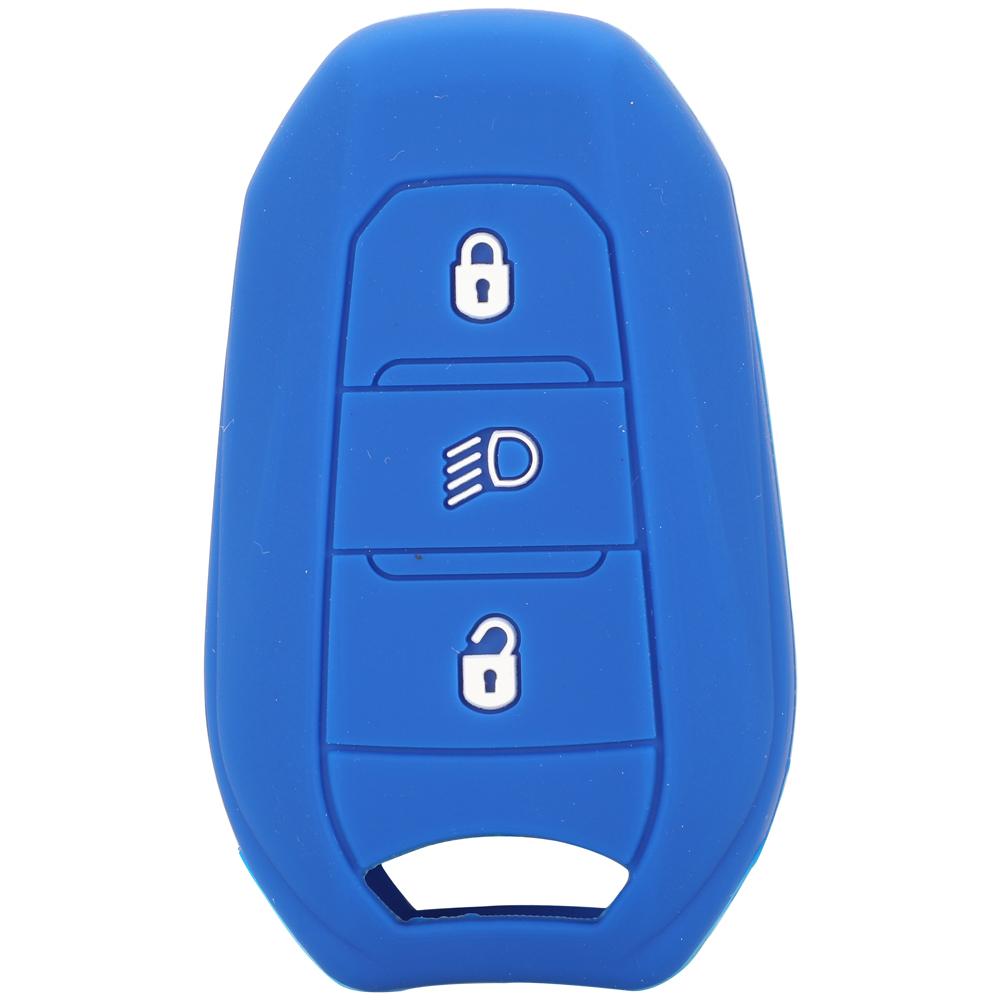 Jingyuqin Shell Cover Holder Car Key Fob Case For Peugeot 208 DS3 5008 DS5 DS6 For Citroen C4 C5 X7 Silicone Rubber Smart