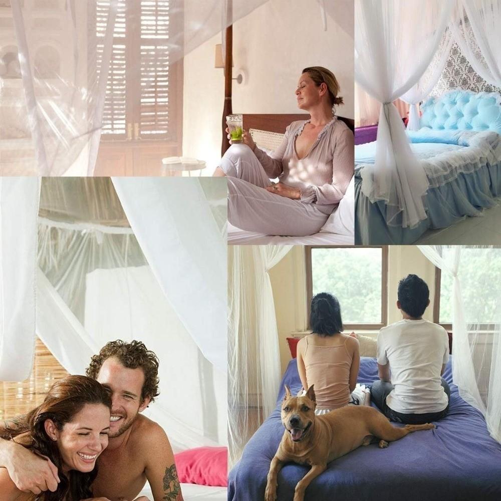New Four-Door Mosquito Net Double Bed Size Breathable Insect Net Netting Prevent Square Mesh Cover Home