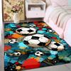 1PC Football Art On Colorful Background Print Carpet Rug for Living Room Bedroom Sofa Doormat Home Decor Non-slip Floor Mat