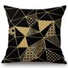 Vintage European Black Pink Yellow Geometric Sofa Throw Pillow Case Diamond Stone Triangles Decoration Cushion Cover Cojines
