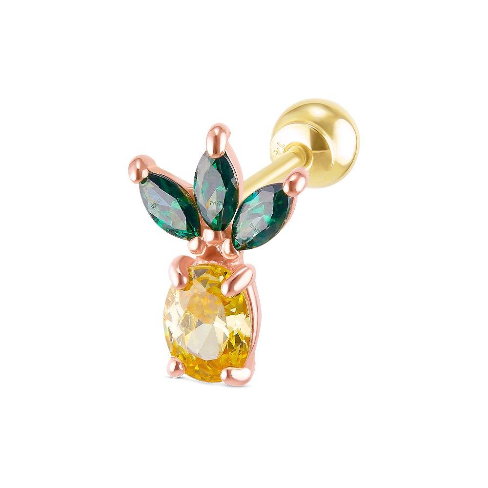 [Dorocy] 14K Gold Pineapple Fruit Piercing