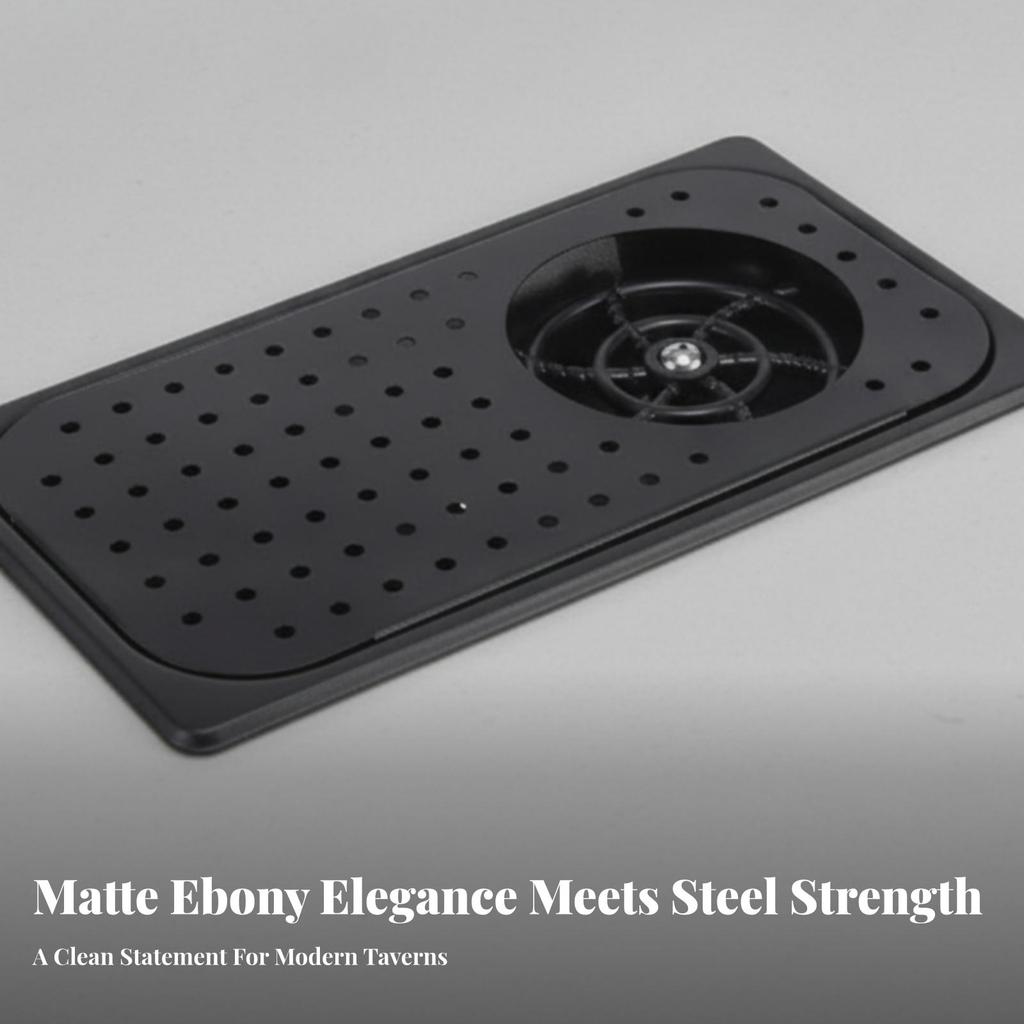 Powerful Drinkware Cleaner with Lock | Perforated Top Surface, Glass Rinser