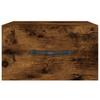 Wall Mounted Nightstand Smoked Oak 35x35x20 cm