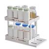 Spice Rack Rotating Cabinet Shelf white Double 15cm