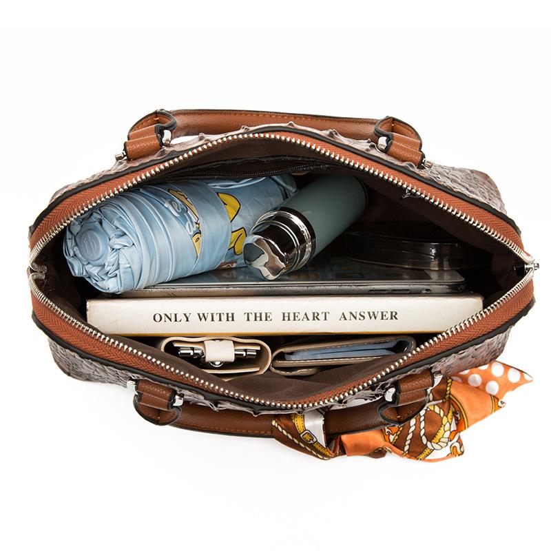 Crocodile PU Leather Top-Handle Bags for Women  Messenger Bag  Feminine Crossbody Bags  Fashion