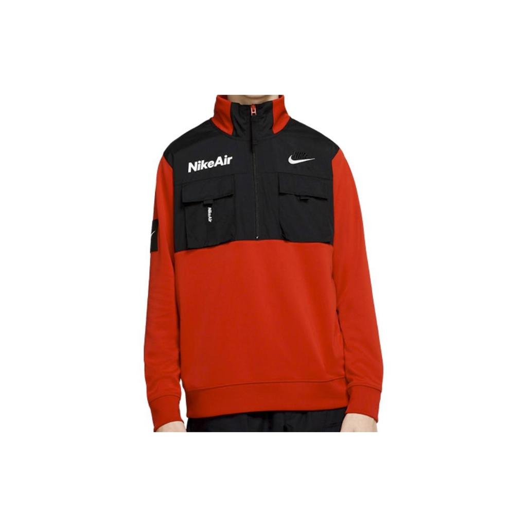 Nike Half-Zip Pullover Top Men Tops Red CU4169-657