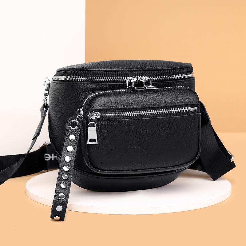 First layer cowhide messenger bag women s versatile texture saddle bag fashion shoulder bag leather bag