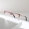 Half-Frame Metal Glasses Commuting Versatile Myopia Glasses Frame Senior Sense Men'S Business Glasses Frame
