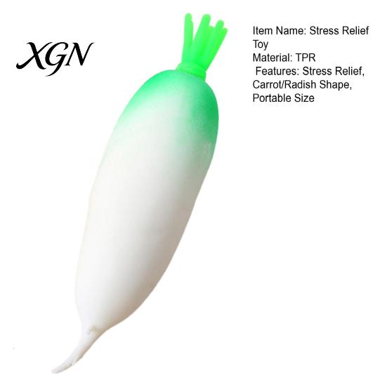 Anti-Anxiety Carrot Toy Simulated Stress Ball White Radish Squeeze Soft Stretchy Vegetable Fidget Sensory Easter Basket Stuffers Decompression
