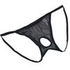 Front Exposed Hole Men's Sexy Transparent Mesh Underwear Open Buttocks Male Jockstrap Thong Perspective Lingerie