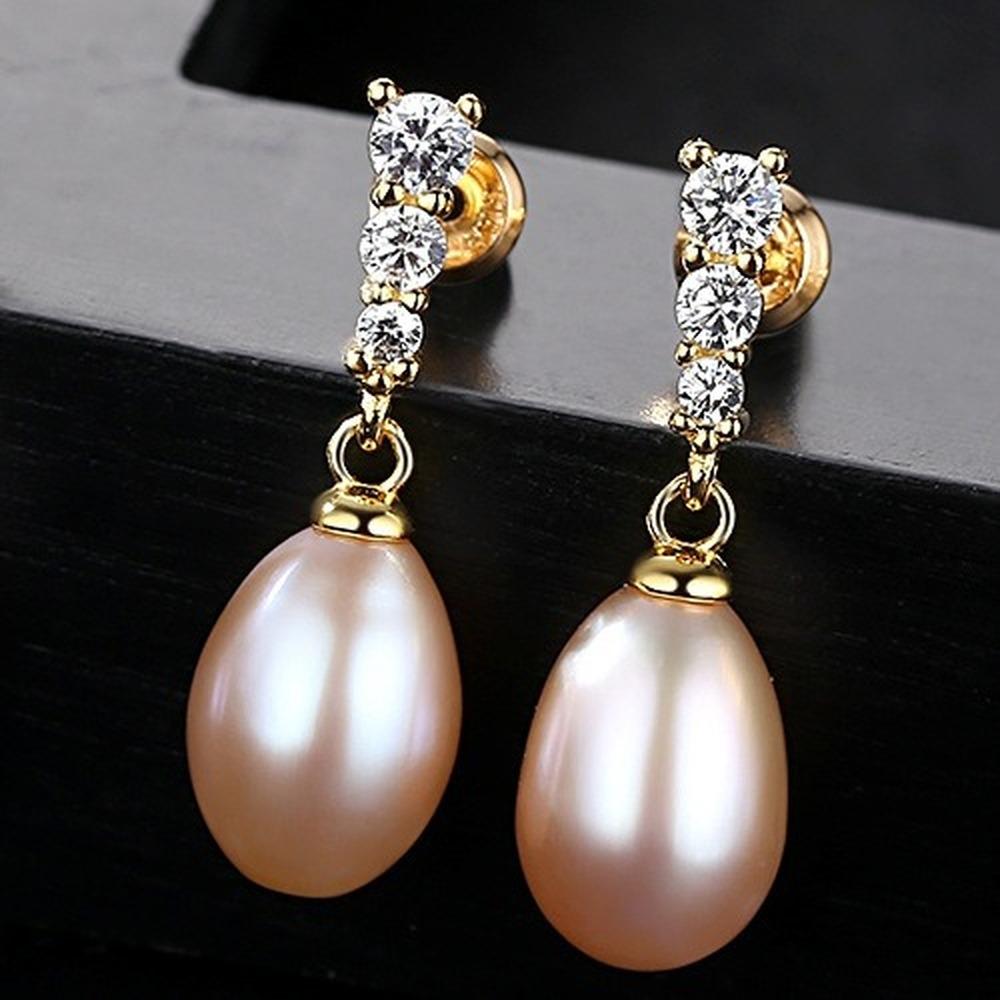 Lindon Women Fashion Syntetické perlové náušnice Svadobný darček