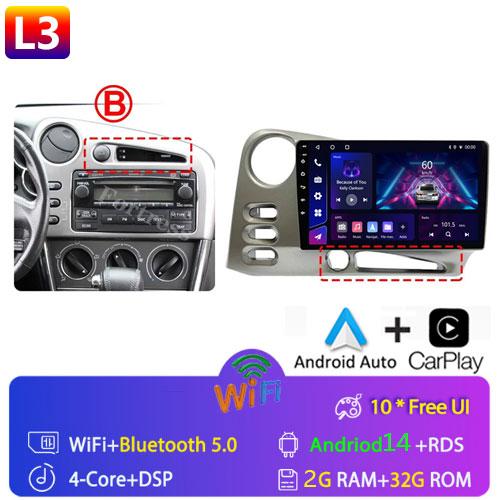 

для PONTIAC Vibe 2003 - 2004 для TOYOTA Matrix 2003 - 2008 Android OS QLED IPS сенсорный экран GPS Navi Car Radio Multimedia Player
