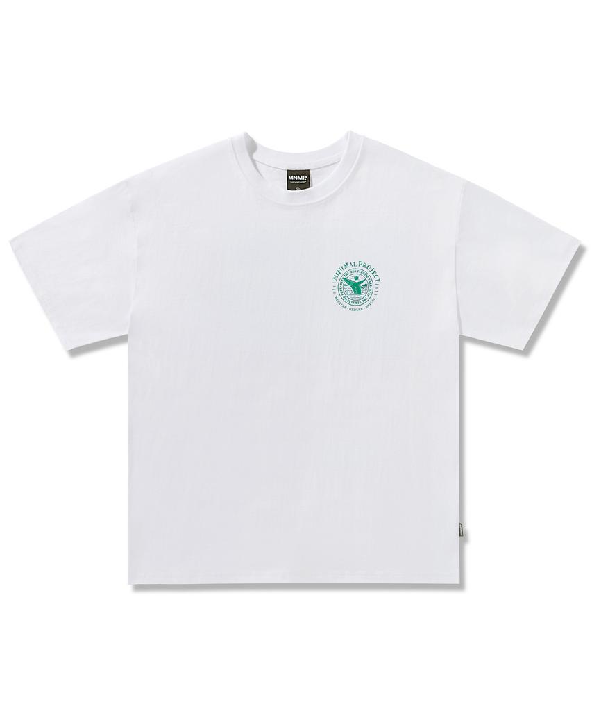 MINIMALPROJECT Whale Pigment Short Sleeve T-Shirt Mst166 [White]