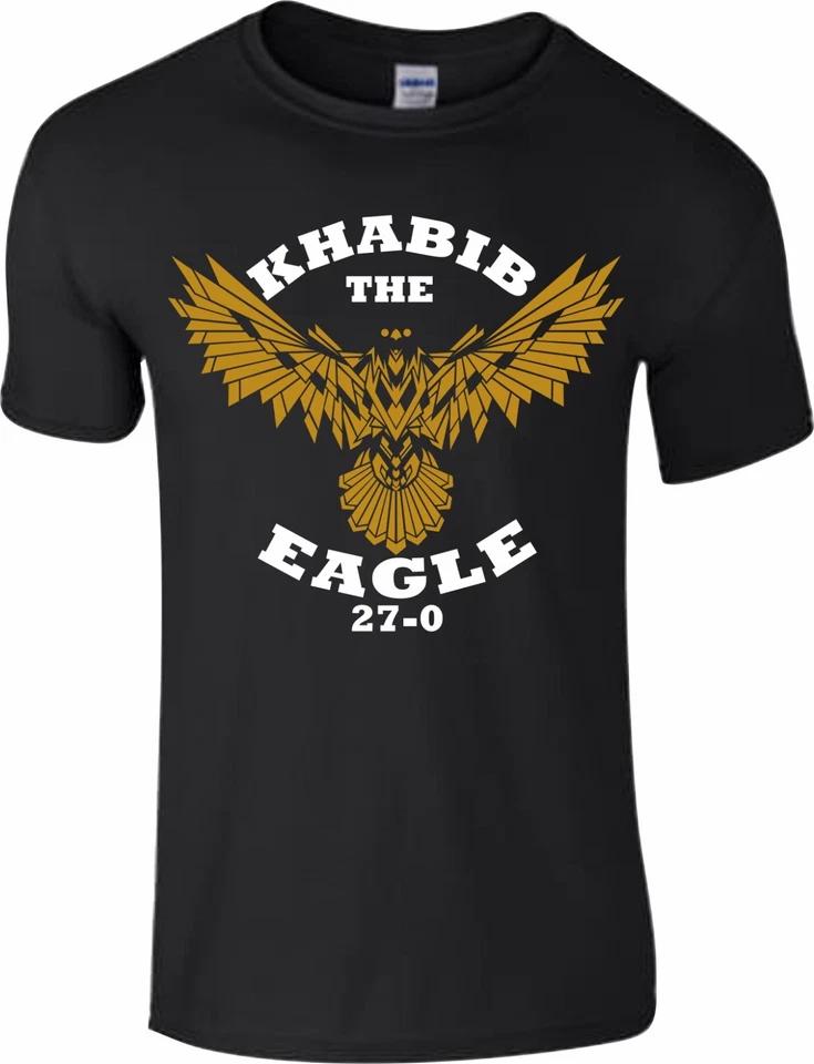 Khabib Nurmagomedov T-shirt THE EAGLE MMA 27-0 World champion Mens UFC L