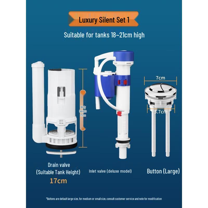 HANDUNYOU Luxury Toilet Fill and Flush Valve Set
