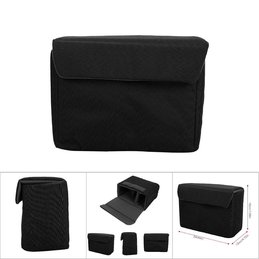 Thickened Waterproof Shockproof DSLR Camera Lens Insert Bag Padded Partition Case (Black)