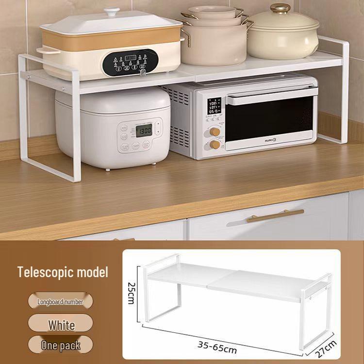 Retractable Layered Storage Shelf - Nail-Free Iron Organizer for Dorms