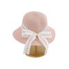 Girls' French Summer Straw Sun Hat - Wide Brim, UV Protection, Breathable Design