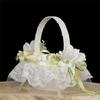 Elegant Lace Wrapped Wedding Flower Basket Flower Girl Basket For Various Wedding Ceremony Wedding Aisle Decoration