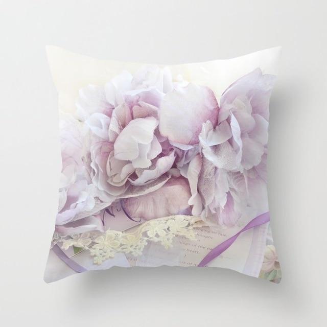 Rose Flower Cushion Cover Nordic Style Home Wedding Decoration Sofa Bed Car Pillowcase Pillow
